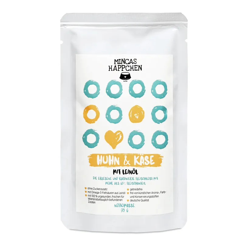 MINCAS HÄPPCHEN Huhn + Käse 95 g Markenware